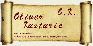 Oliver Kusturić vizit kartica